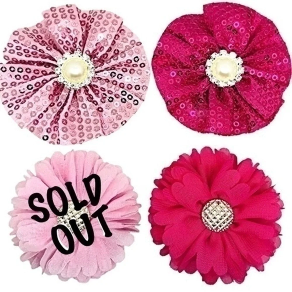 5 for $25! Sparkle /Sequin/Pearl Headband Embellishment, Bow, Flowers!
